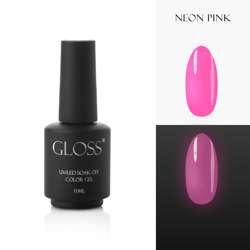 Luminescent gel polish Neon Pink Elf, 11 ml